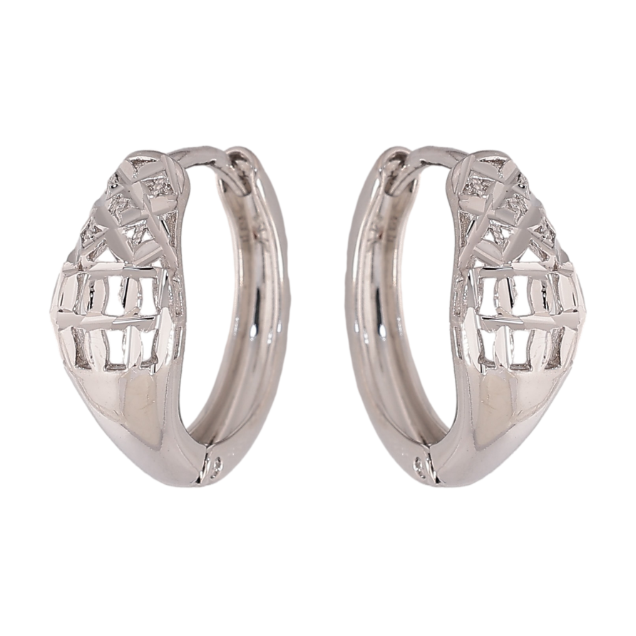 Серьги Xuping цвет Родий колечки "Декоративный узор" фото №1