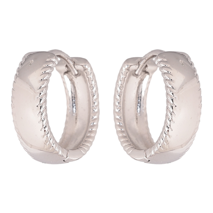 Сережки Xuping колір Родій колечка "Декоративний візерунок" фото №15 Сережки Xuping колір Родій колечка "Декоративний візерунок" фото №15