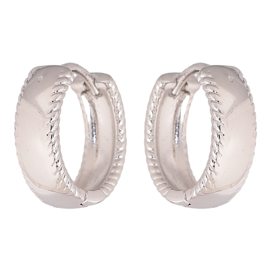 Сережки Xuping колір Родій колечка "Декоративний візерунок" фото №1 Сережки Xuping колір Родій колечка "Декоративний візерунок" фото №1