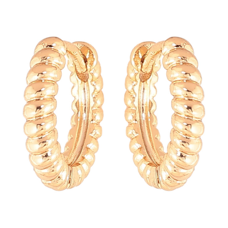 Серьги Xuping цвет позолота 18К колечки декоративный узор фото №22