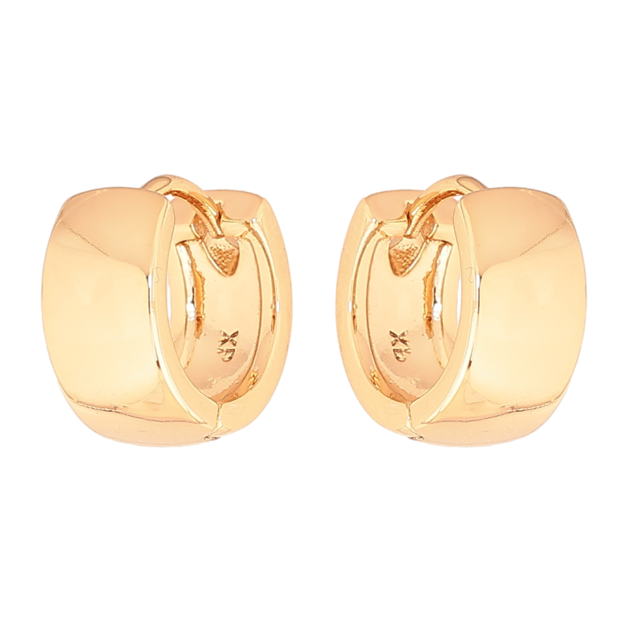 Сережки Xuping колір позолота 18К колечка класика , шир. 6мм ø 13мм фото №1