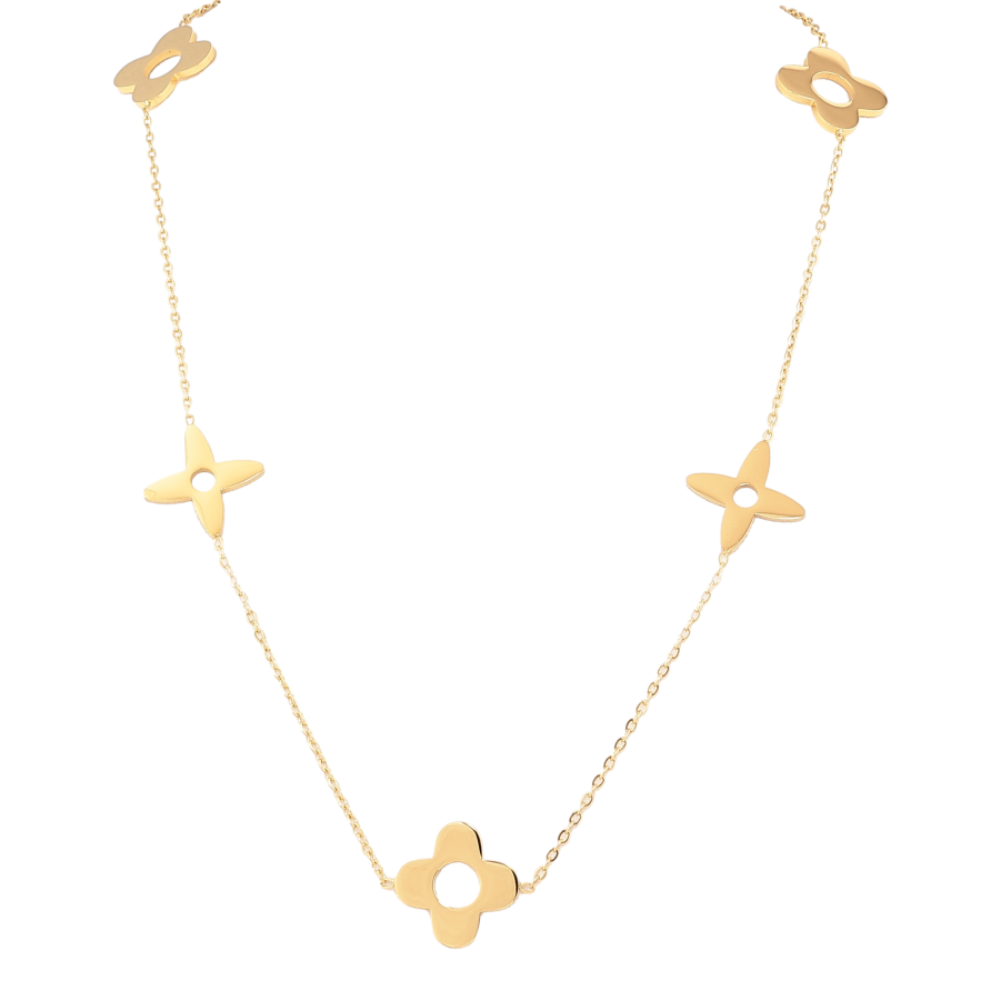 Кольє Нержавіюча сталь "Клевер" довжина 90-94см х 2-20мм фото №1