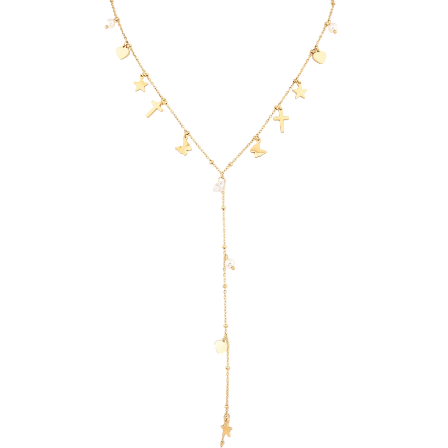 Кольє Нержавіюча сталь "Декоративні підвіски" довжина 46-51см х 1.5мм фото №1