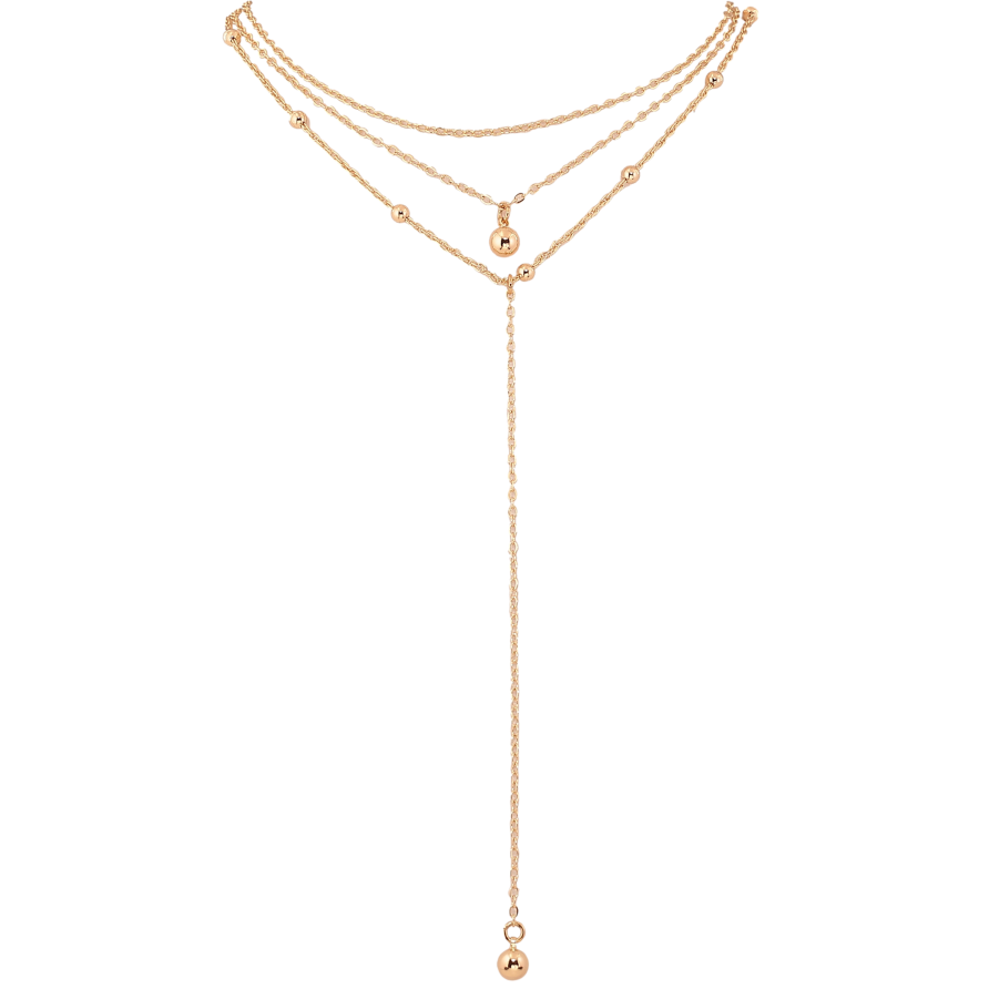 Колье Xuping M&L цвет 18К "Три цепочки с шариками" размер 41-46см х 1.5-3мм фото №1 Колье Xuping M&L цвет 18К "Три цепочки с шариками" размер 41-46см х 1.5-3мм фото №1