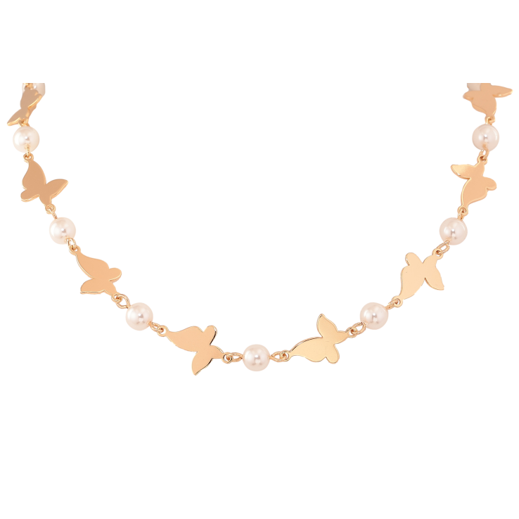 Кольє Xuping M&L колір 18К "Метелики з перлинами" розмір 44-49см х 6-12мм фото №18 Кольє Xuping M&L колір 18К "Метелики з перлинами" розмір 44-49см х 6-12мм фото №18