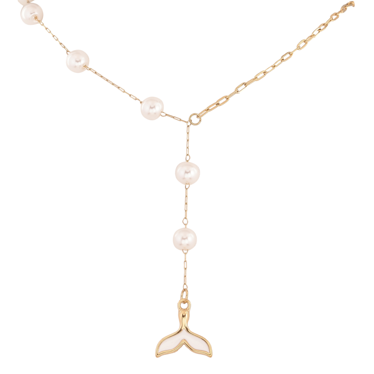 Кольє Xuping ТТМ Stainless Steel колір 14К "Перлинні намистини з підвіскою хвіст" довжина 45-50см х 1-6мм фото №19 Кольє Xuping ТТМ Stainless Steel колір 14К "Перлинні намистини з підвіскою хвіст" довжина 45-50см х 1-6мм фото №19