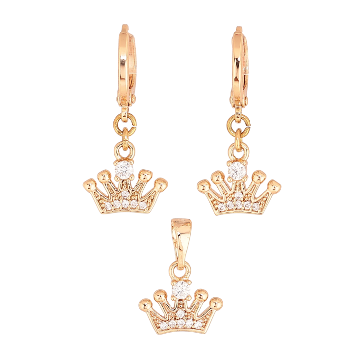 Набір Xuping M&L колір 18K Сережки Кулон "Корона" фото №19 Набір Xuping M&L колір 18K Сережки Кулон "Корона" фото №19