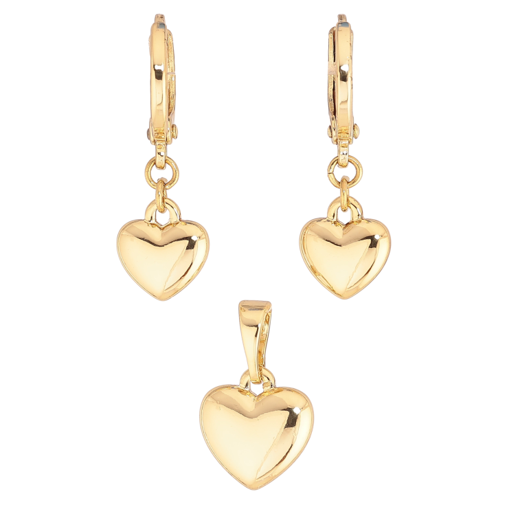 Набір Xuping колір Позолота 14K "Сердечки" фото №3 Набір Xuping колір Позолота 14K "Сердечки" фото №3