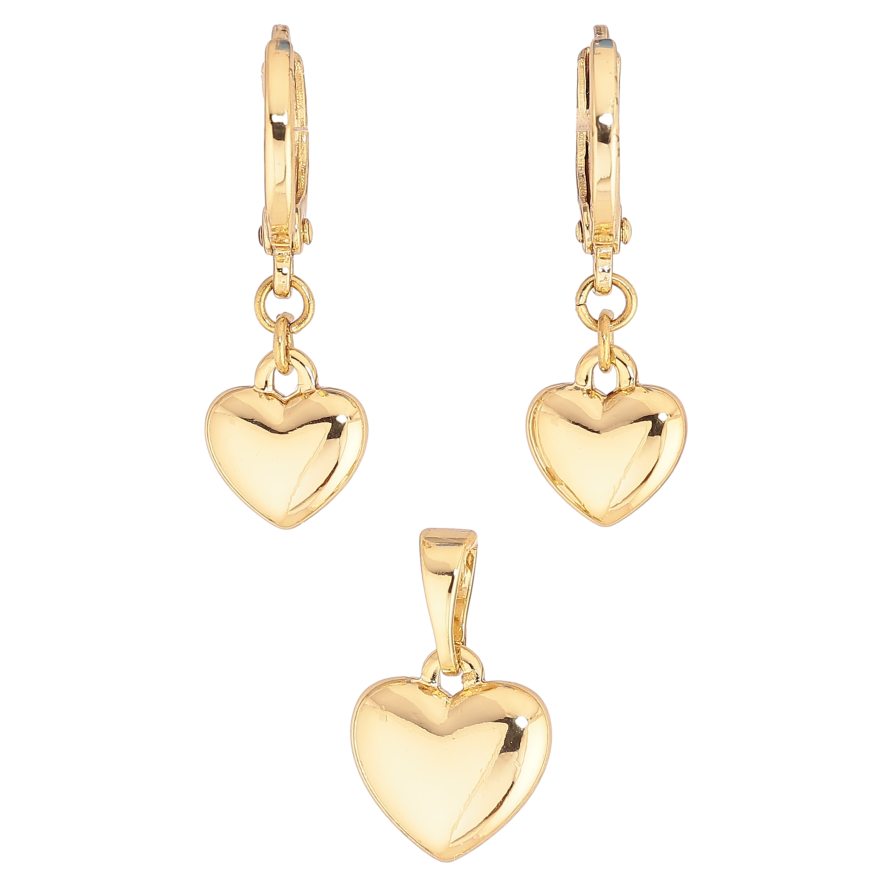 Набір Xuping колір Позолота 14K "Сердечки" фото №1 Набір Xuping колір Позолота 14K "Сердечки" фото №1