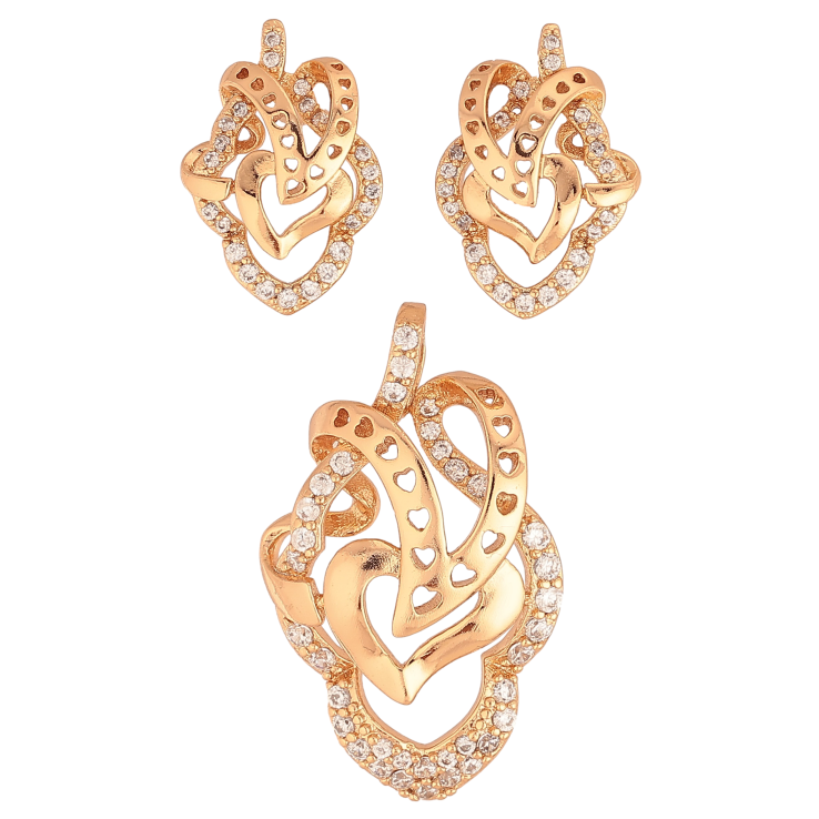 Набір Xuping Позолота 18K Сережки Кулон "Декоративний романтичний орнамент з кристалами" фото №22 Набір Xuping Позолота 18K Сережки Кулон "Декоративний романтичний орнамент з кристалами" фото №22