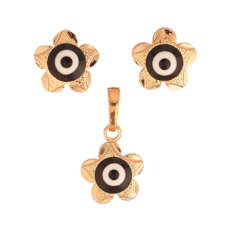 Набір Xuping колір Позолота 18K Сережки Кулон "Квіточка-Оберіг" фото №6 Набір Xuping колір Позолота 18K Сережки Кулон "Квіточка-Оберіг" фото №6