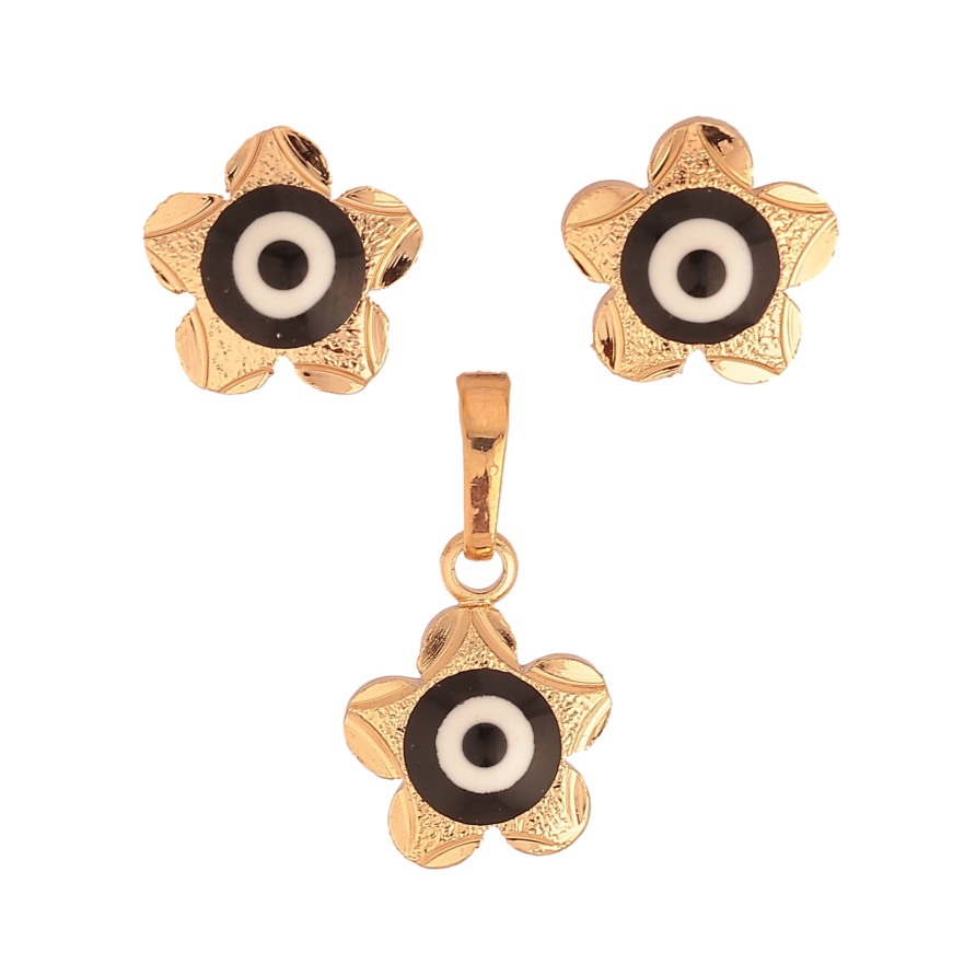 Набір Xuping колір Позолота 18K Сережки Кулон "Квіточка-Оберіг" фото №1