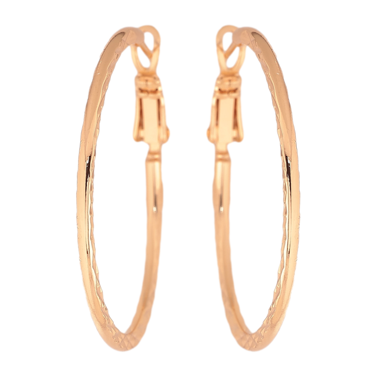 Серьги Xuping M&L цвет 18K кольца (конго) "Декоративный узор" ø 3.5см фото №11