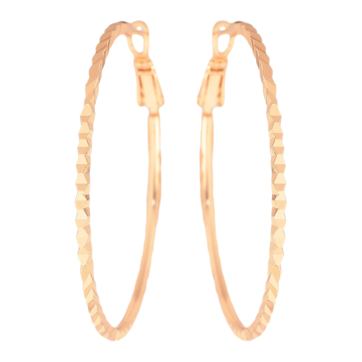 Сережки Xuping M&L колір 18K кільця (конго) "Декоративний візерунок" ø 4.5см фото №8