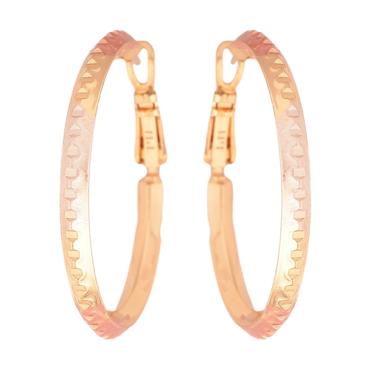 Сережки Xuping M&L колір 18K кільця (конго) "Декоративний візерунок з фарбуванням" ø 3.5см фото №11