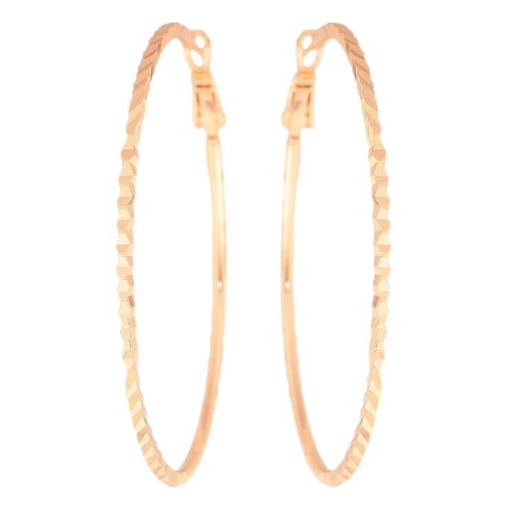 Сережки Xuping M&L колір 18K кільця (конго) "Декоративний візерунок" ø 5.5см фото №10