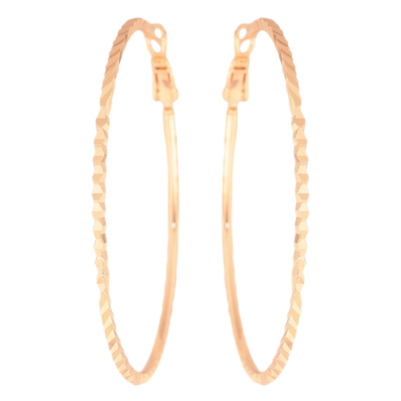 Сережки Xuping M&L колір 18K кільця (конго) "Декоративний візерунок" ø 5.5см фото №9