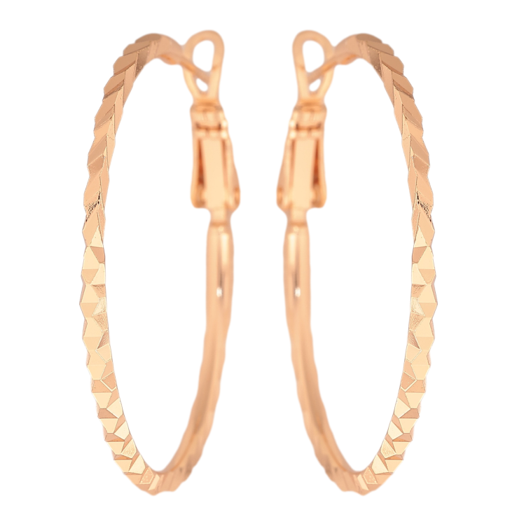 Сережки Xuping M&L колір 18K кільця (конго) "Декоративний візерунок" ø 3.5см фото №6