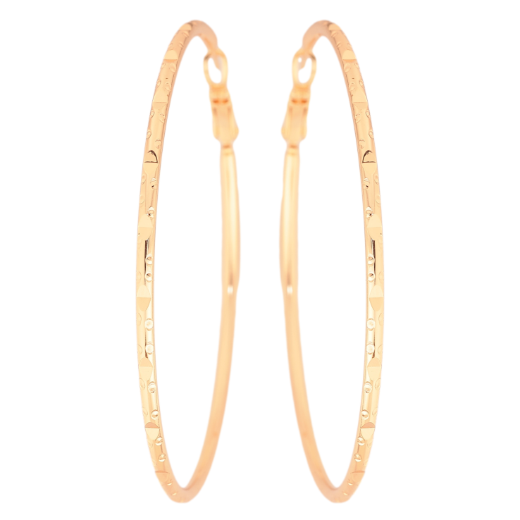 Сережки Xuping M&L колір 18K кільця (конго) "Декоративний візерунок" ø 6см фото №12 Сережки Xuping M&L колір 18K кільця (конго) "Декоративний візерунок" ø 6см фото №12