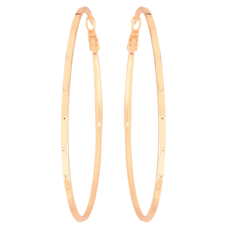 Сережки Xuping M&L колір 18K кільця (конго) "Декоративний візерунок" ø 6.5см фото №1 Сережки Xuping M&L колір 18K кільця (конго) "Декоративний візерунок" ø 6.5см фото №1