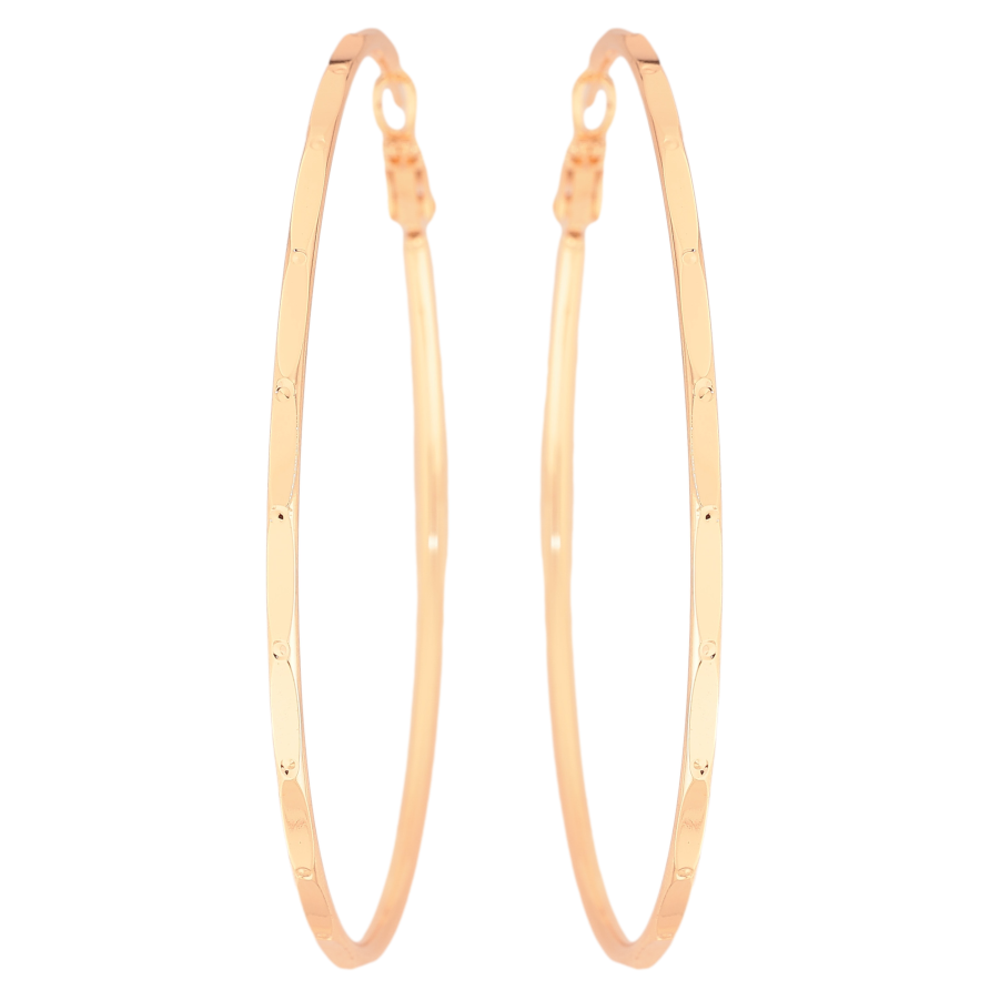 Сережки Xuping M&L колір 18K кільця (конго) "Декоративний візерунок" ø 6.5см фото №1 Сережки Xuping M&L колір 18K кільця (конго) "Декоративний візерунок" ø 6.5см фото №1