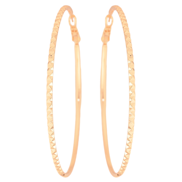 Сережки Xuping M&L колір 18K кільця (конго) "Декоративний візерунок" ø 6.5см фото №8 Сережки Xuping M&L колір 18K кільця (конго) "Декоративний візерунок" ø 6.5см фото №8