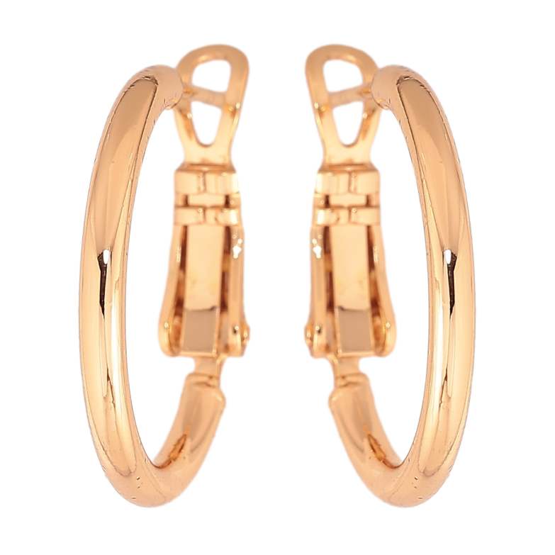 Сережки Xuping колір позолота 18K кільця (конго) Класика ø 2см фото №1