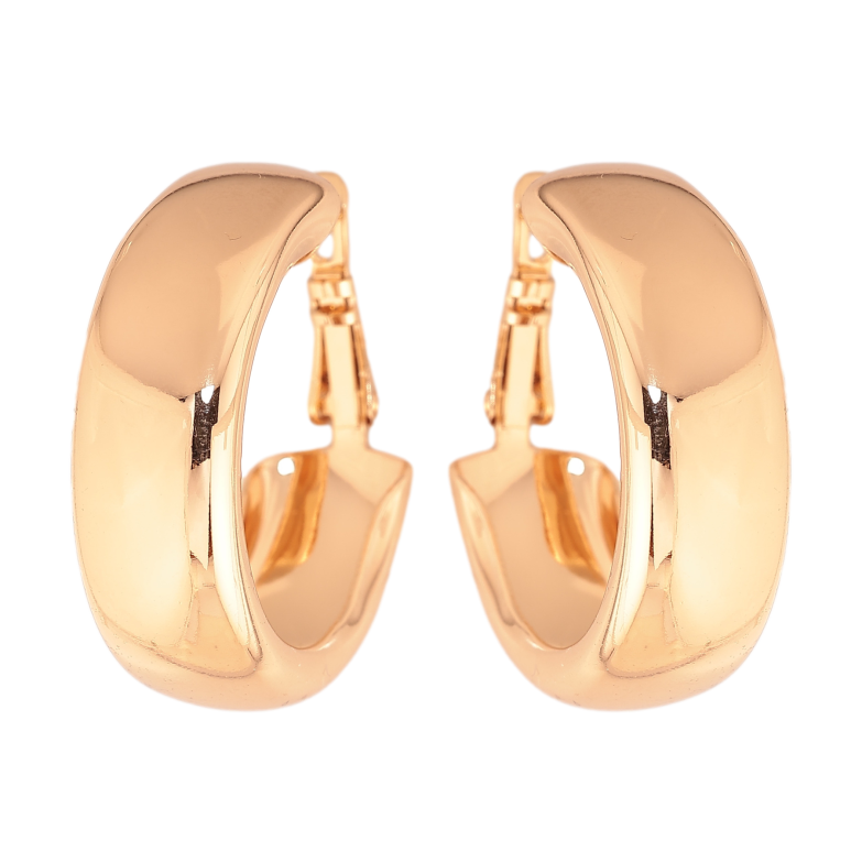 Серьги Xuping цвет позолота 18K кольца (конго) Классика ø 3см фото №1