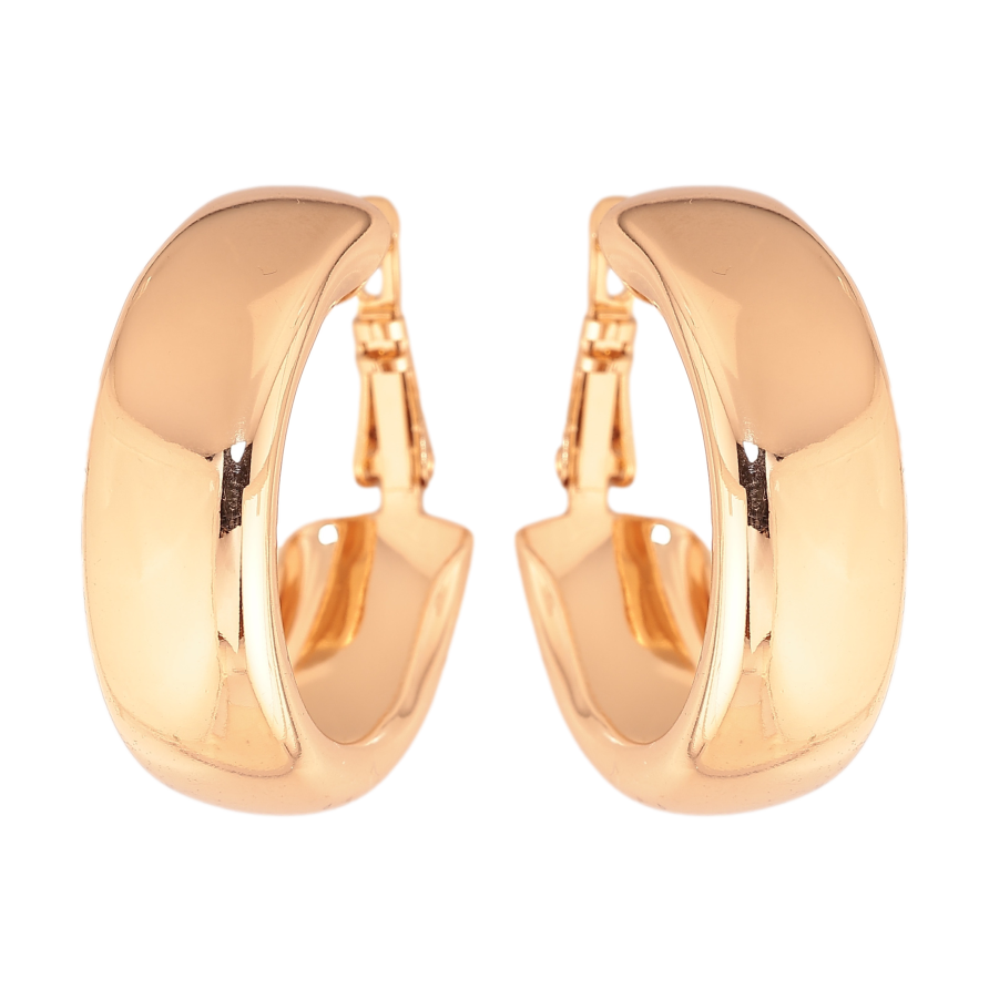 Сережки Xuping колір позолота 18K кільця (конго) Класика ø 3см фото №1