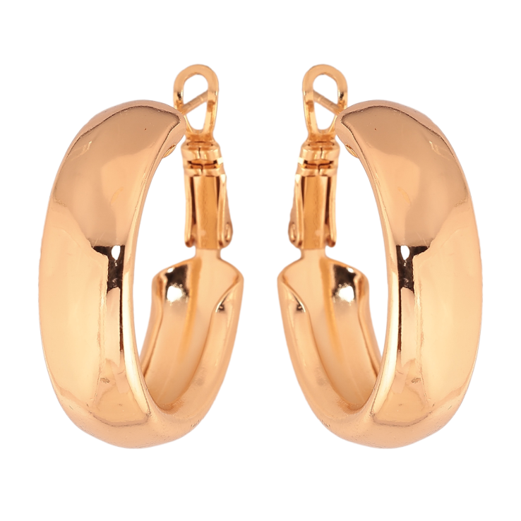 Сережки Xuping колір позолота 18K кільця (конго) Класика ø 2.5см фото №24