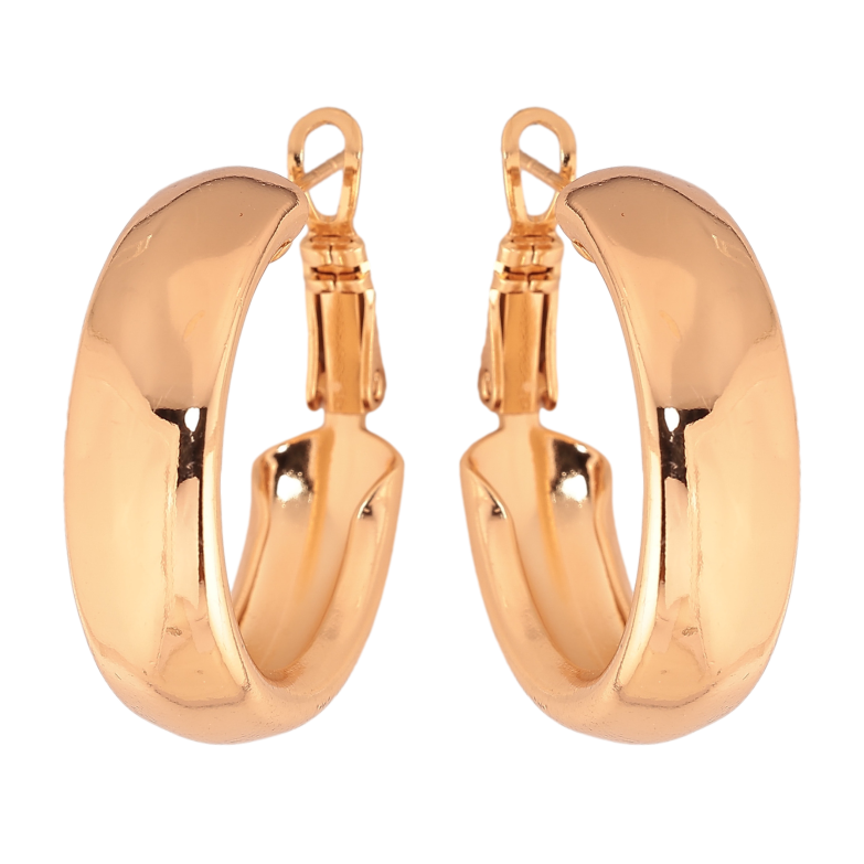 Сережки Xuping колір позолота 18K кільця (конго) Класика ø 2.5см фото №12