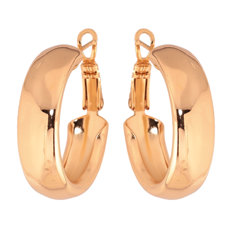 Сережки Xuping колір позолота 18K кільця (конго) Класика ø 2.5см фото №1