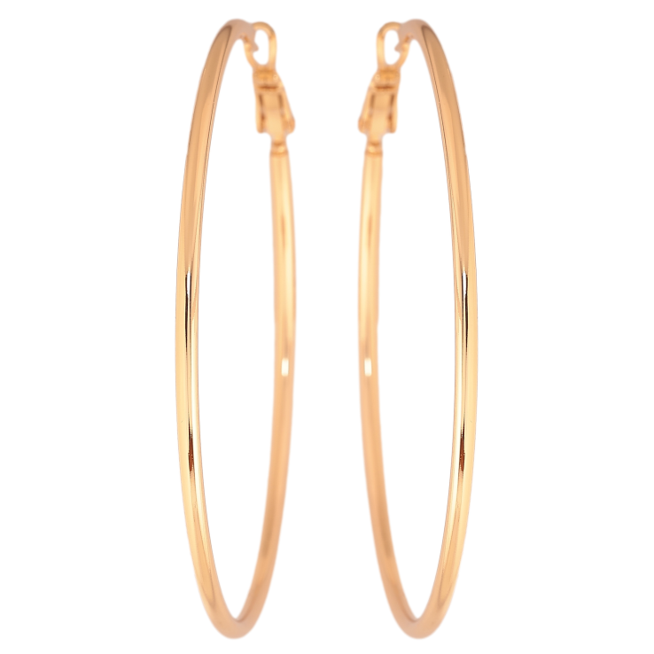 Серьги Xuping цвет позолота 18K кольца (конго) Классика ø 6см фото №5