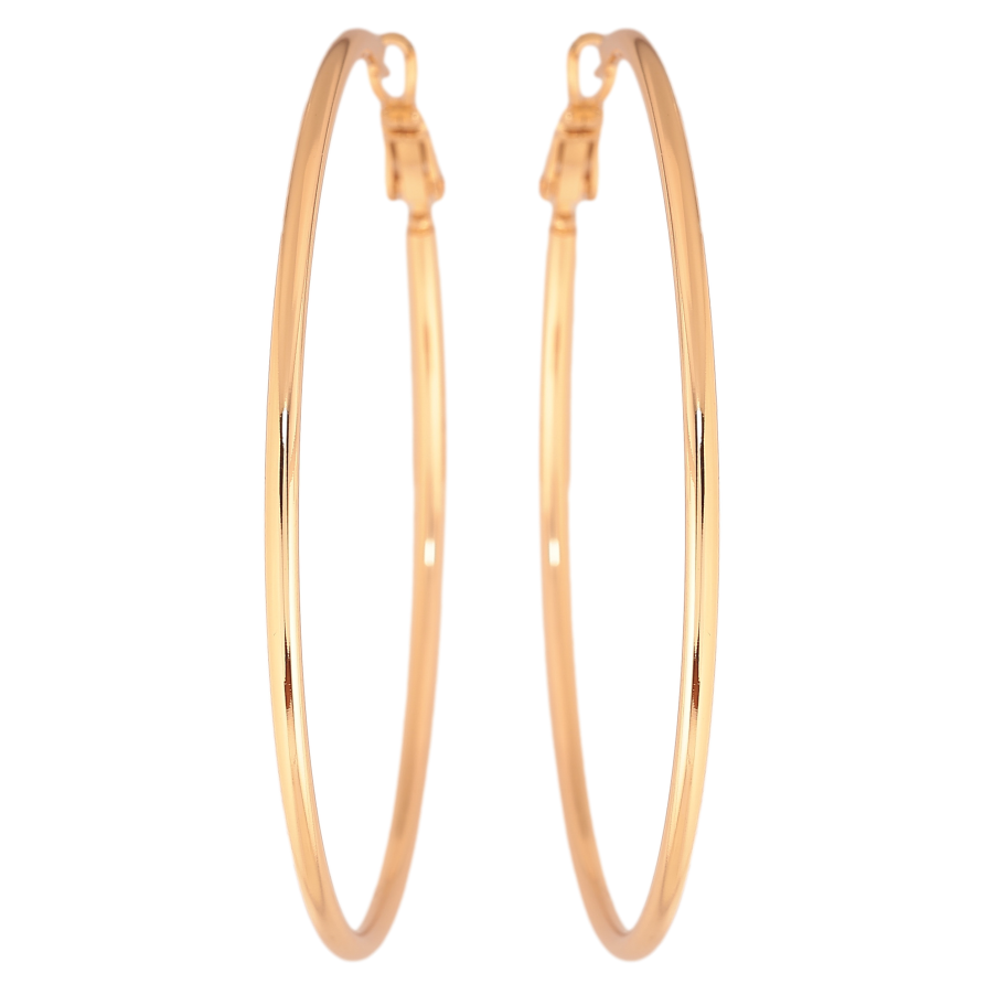 Сережки Xuping колір позолота 18K кільця (конго) Класика ø 6см фото №1