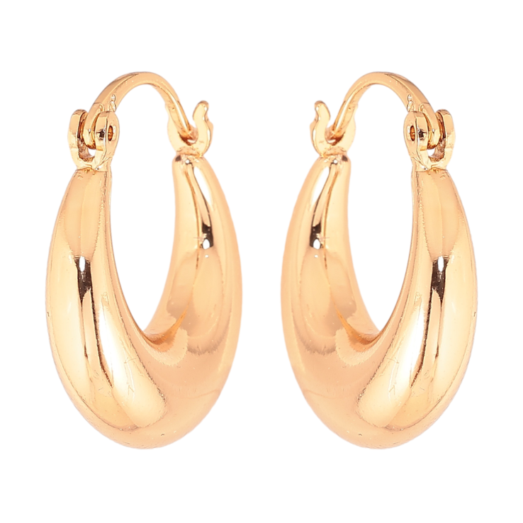 Сережки Xuping колір позолота 18K кільця (конго) декоративні ø 2см фото №21