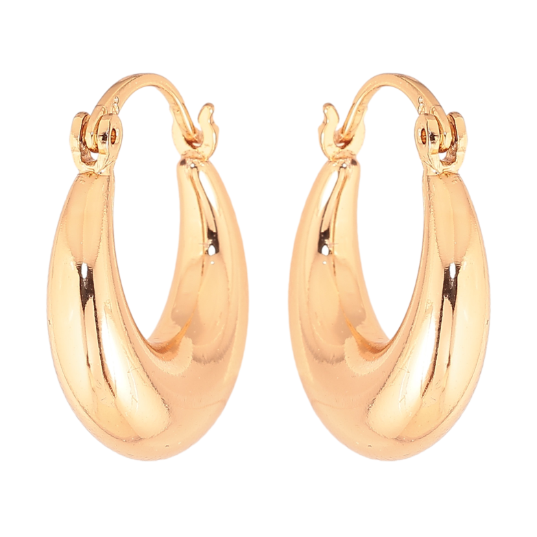 Серьги Xuping цвет позолота 18K кольца (конго) декоративные ø 2см фото №1