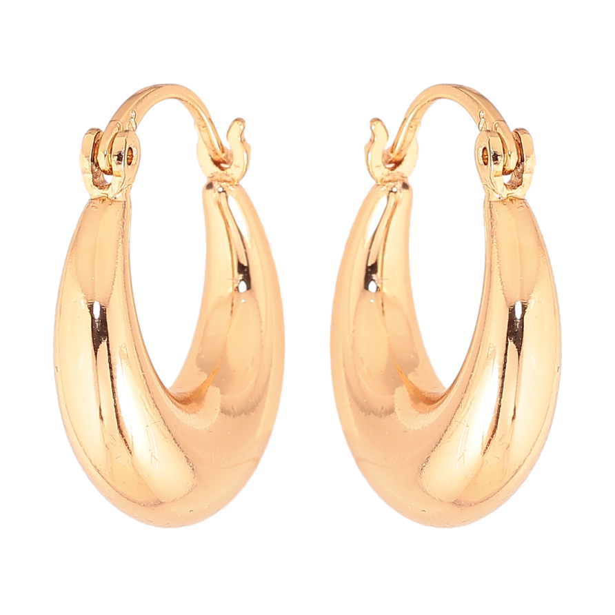 Сережки Xuping колір позолота 18K кільця (конго) декоративні ø 2см фото №1