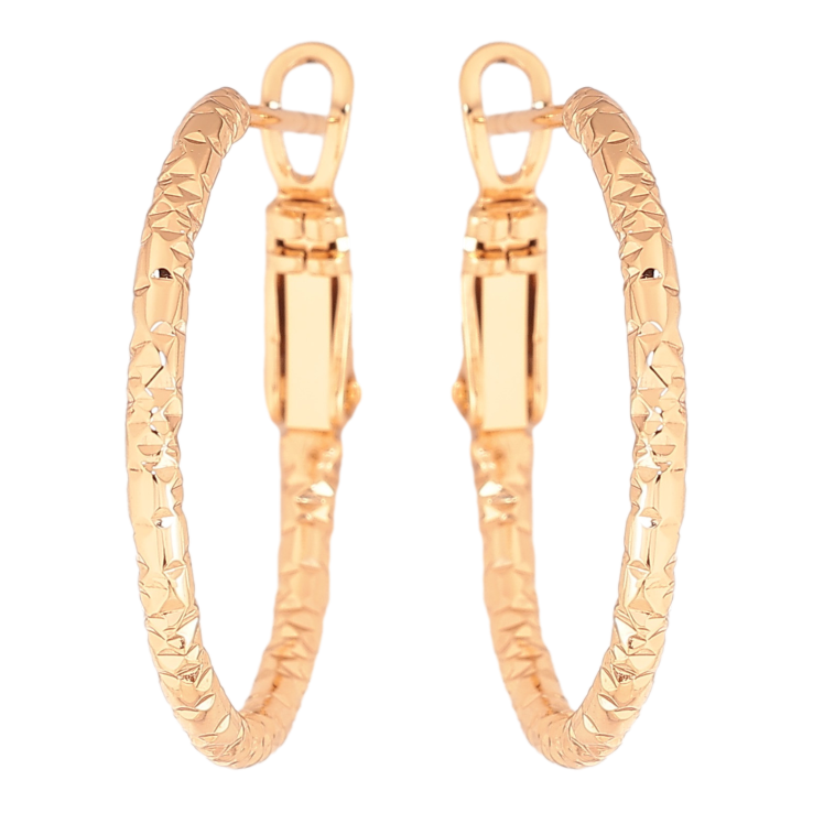 Сережки Xuping колір Позолота 18K кільця (конго) "Декоративний візерунок" ø 2.5см фото №13 Сережки Xuping колір Позолота 18K кільця (конго) "Декоративний візерунок" ø 2.5см фото №13