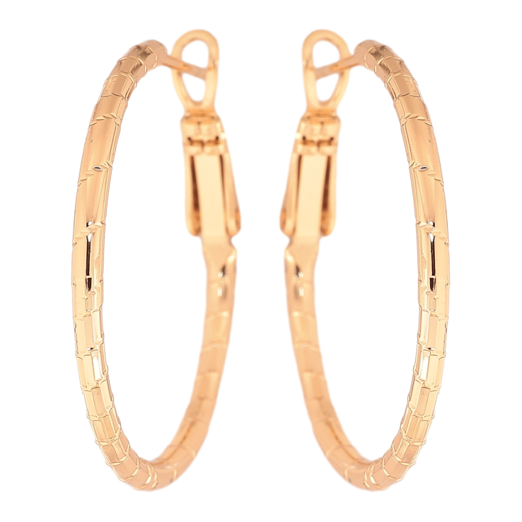 Серьги Xuping цвет Позолота 18K кольца (конго) "Декоративный узор" ø 3см фото №9 Серьги Xuping цвет Позолота 18K кольца (конго) "Декоративный узор" ø 3см фото №9