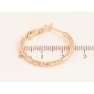 Сережки Xuping колір Позолота 18K кільця (конго) "Декоративний візерунок" ø 2.5см фото №2
