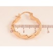Сережки Xuping колір Позолота 18K кільця (конго) "Декоративний візерунок" ø 2.5см фото №2