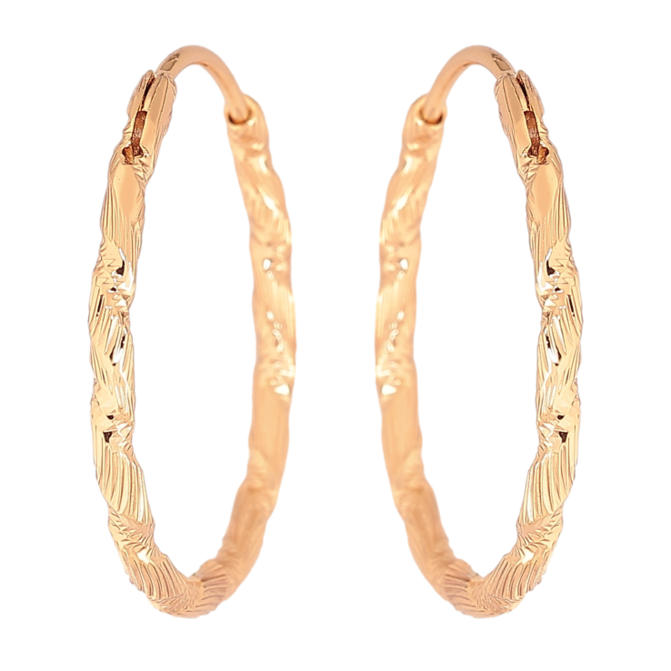 Сережки Xuping колір Позолота 18K кільця (конго) "Декоративний візерунок" ø 2.5см фото №18 Сережки Xuping колір Позолота 18K кільця (конго) "Декоративний візерунок" ø 2.5см фото №18