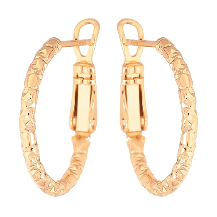 Сережки Xuping колір Позолота 18K кільця (конго) "Декоративний візерунок" ø 2см фото №21 Сережки Xuping колір Позолота 18K кільця (конго) "Декоративний візерунок" ø 2см фото №21