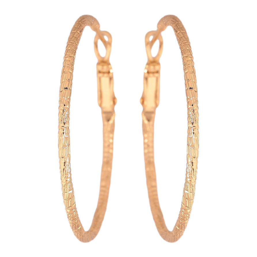 Серьги Xuping цвет Позолота 18K кольца (конго) "Декоративный узор" ø 4см фото №1 Серьги Xuping цвет Позолота 18K кольца (конго) "Декоративный узор" ø 4см фото №1