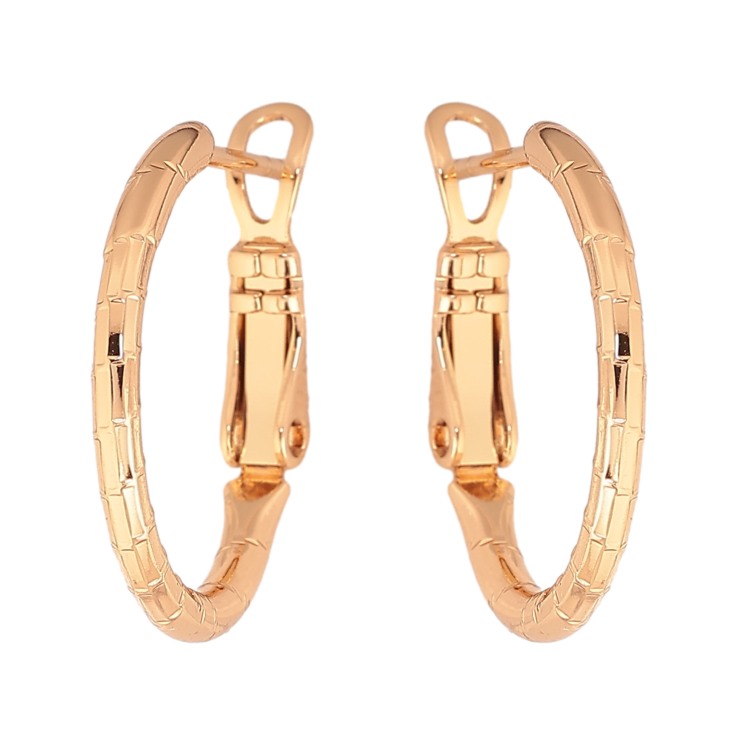 Сережки Xuping колір Позолота 18K кільця (конго) "Декоративний візерунок" ø 2см фото №14 Сережки Xuping колір Позолота 18K кільця (конго) "Декоративний візерунок" ø 2см фото №14