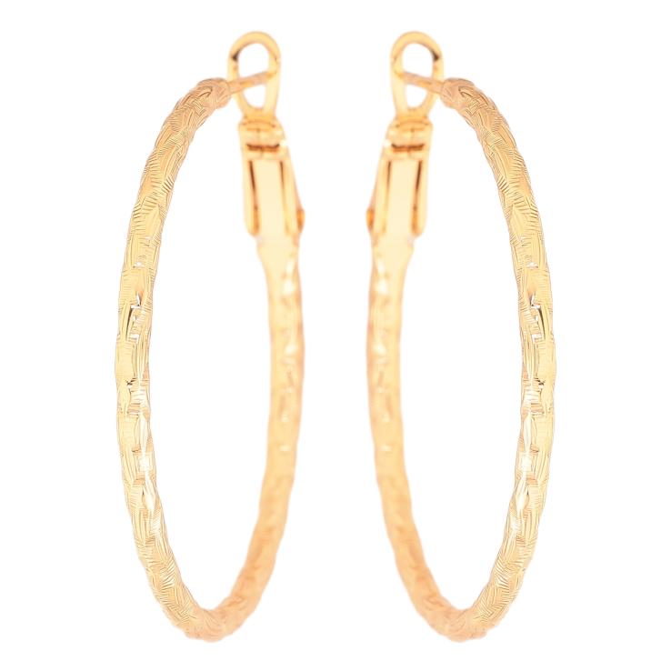 Сережки Xuping колір Позолота 18K кільця (конго) "Декоративний візерунок" ø 3.5см фото №22 Сережки Xuping колір Позолота 18K кільця (конго) "Декоративний візерунок" ø 3.5см фото №22