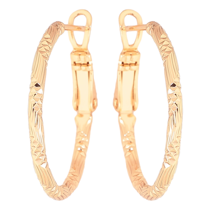 Сережки Xuping колір Позолота 18K кільця (конго) "Декоративний візерунок" ø 2.5см фото №22 Сережки Xuping колір Позолота 18K кільця (конго) "Декоративний візерунок" ø 2.5см фото №22