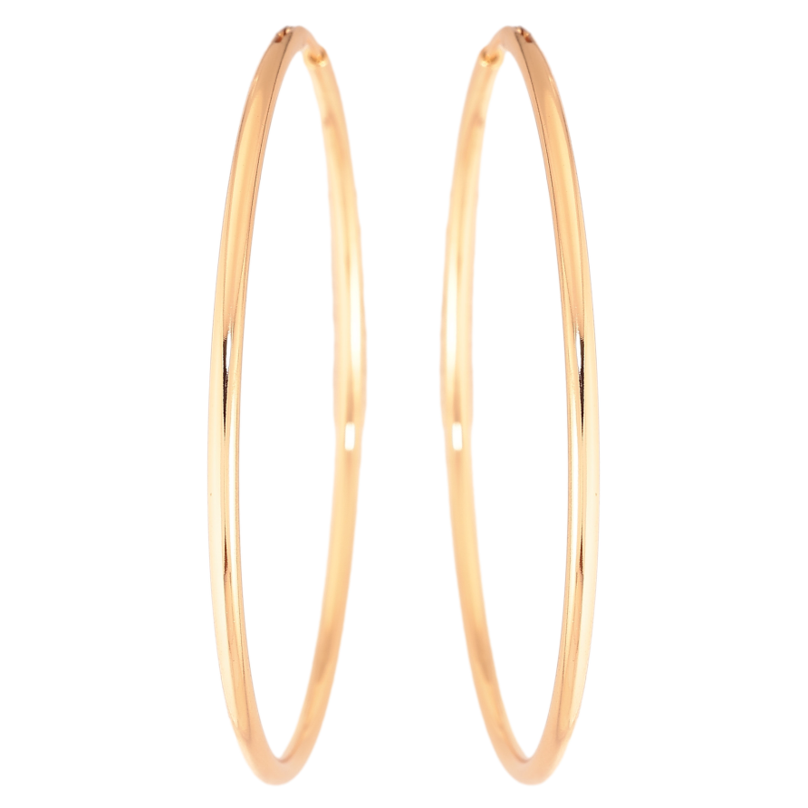 Сережки Xuping колір Позолота 18K кільця (конго) "Класика" ø 5.5см фото №1