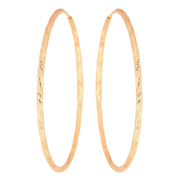 Серьги Xuping цвет Позолота 18K кольца (конго) "Декоративный узор" ø 5.8см фото №3 Серьги Xuping цвет Позолота 18K кольца (конго) "Декоративный узор" ø 5.8см фото №3