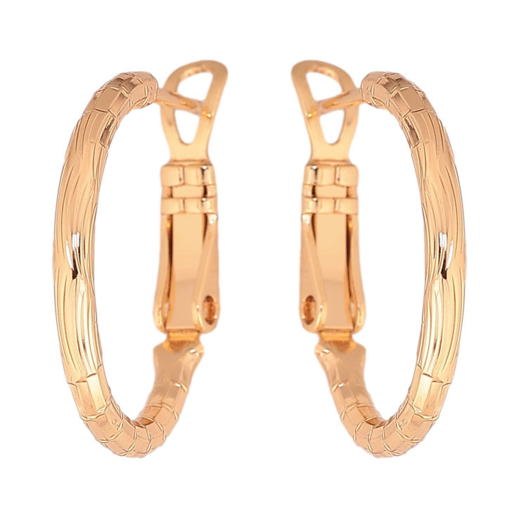 Сережки Xuping колір Позолота 18K кільця (конго) "Декоративний візерунок" ø 2см фото №18 Сережки Xuping колір Позолота 18K кільця (конго) "Декоративний візерунок" ø 2см фото №18